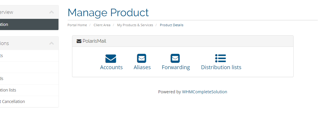 PolarisMail and WHMCS integration