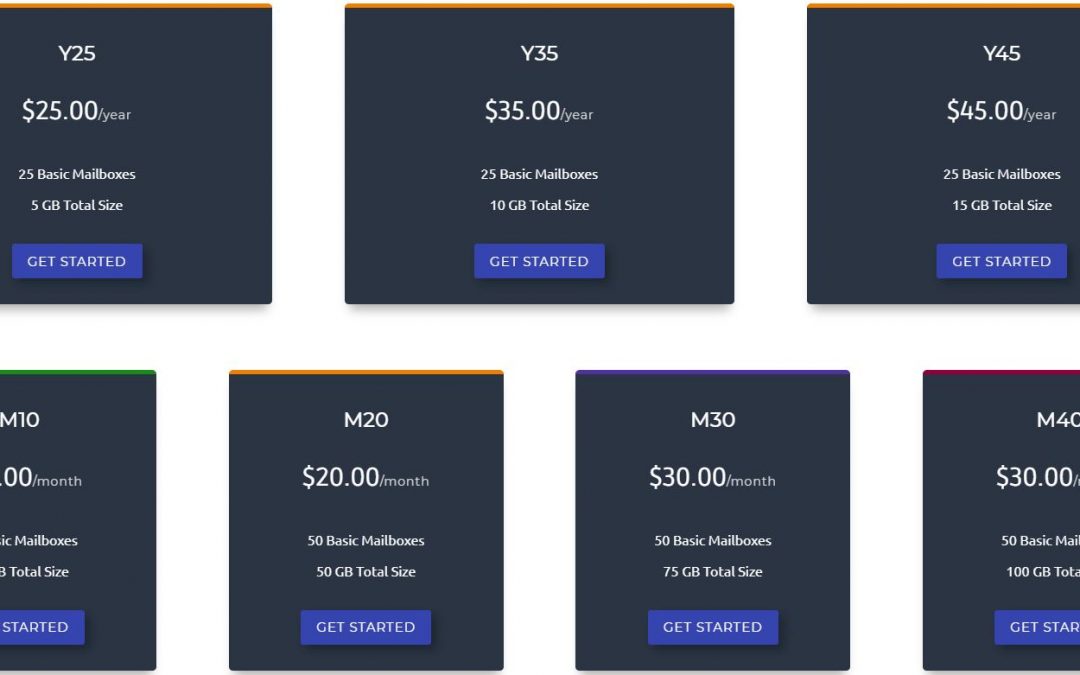 New E-mail hosting packages offered
