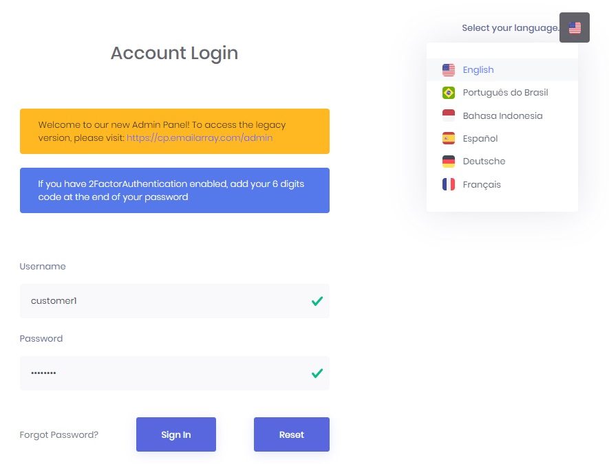 New Admin Panel launch