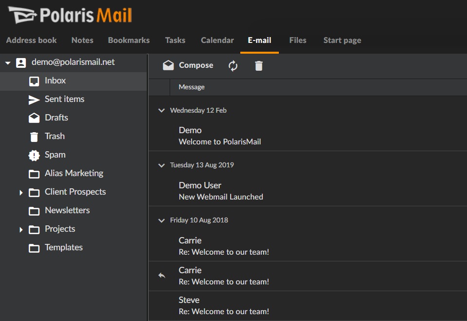Webmail Dark Theme Is Now Available